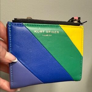 Kurt Geiger Multicolor Rainbow 🌈 Leather Card Holder